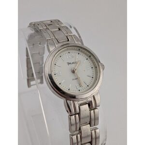 Truce‎ Watch Women White Dial Silver 7.25" Band- New Battery
